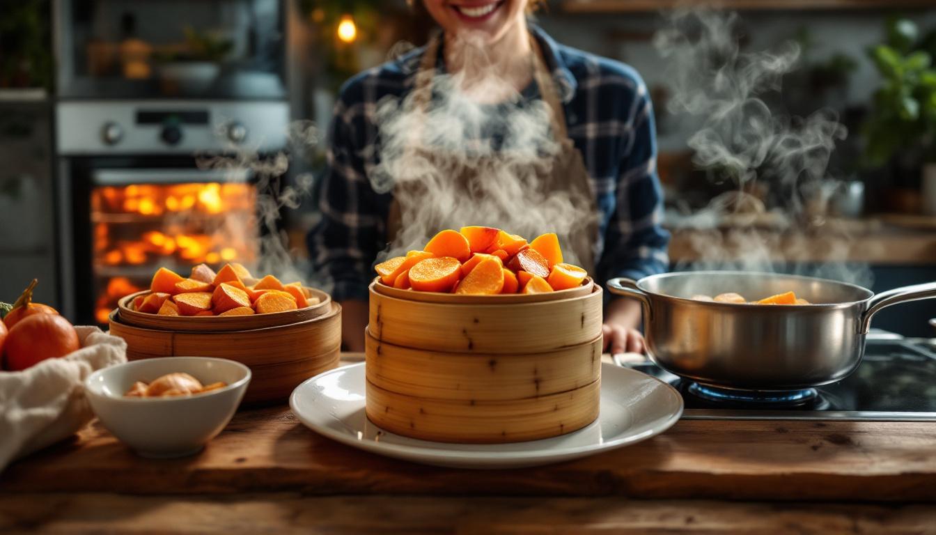découvrez les différentes méthodes pour cuire la patate douce : au four, à la vapeur ou à la poêle, et choisissez celle qui convient le mieux à vos recettes.