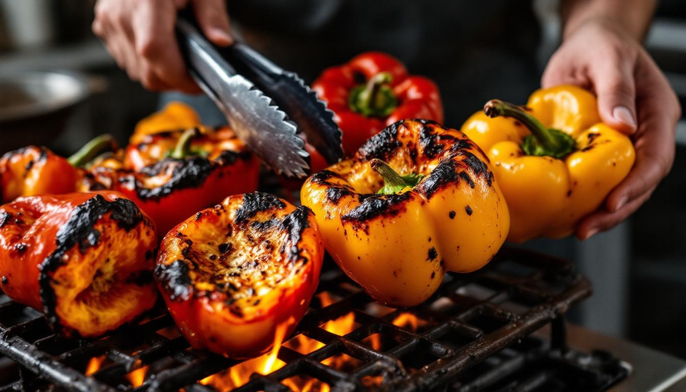 apprenez comment cuire des poivrons simplement pour les peler sans effort et sublimer vos recettes avec une peau parfaitement retirée.