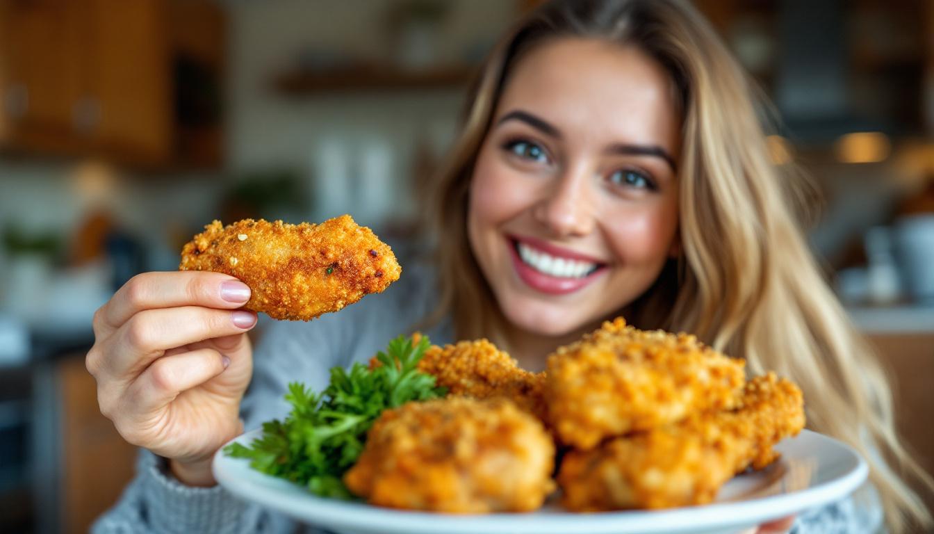 apprenez à préparer un poulet croustillant au four, pané maison pour un repas savoureux et léger, parfait pour toute la famille.